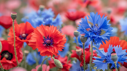 Sticker - flowers in the garden