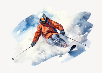 Wall Mural - Recreation helmet skiing sports.