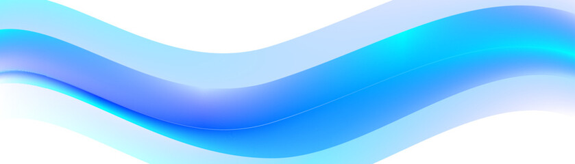 Poster - gradient blue curve concept flowing wave shape element on transparent background