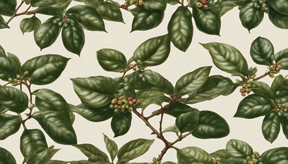 engraving coffea botanical beans coffee plant vintage  coffea coffee bean plant shrub berry drupe caffeine morphology agriculture vignetting botany botanical vegetable print illustration 19th