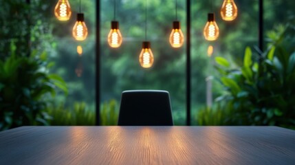 Poster - A professional meeting room with a large conference table and modern technology.