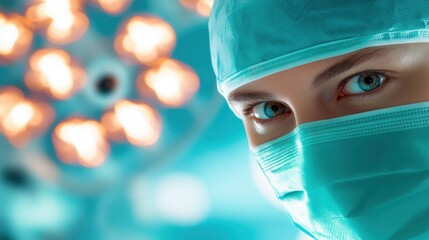 Poster - A team of medical professionals working together in a hospital operating room.