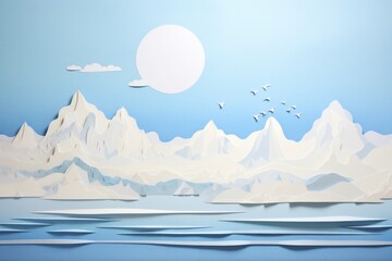 Wall Mural - Artic landscape outdoors painting nature.