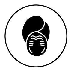 Poster - Wrinkled Face vector icon. Can be used for Skincare iconset.