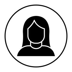 Poster - Female Face vector icon. Can be used for Skincare iconset.