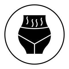 Poster - Stretchmarks vector icon. Can be used for Skincare iconset.