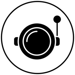 Sticker - Astronaut Helmet vector icon. Can be used for Science Fiction iconset.