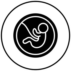 Poster - Fetus vector icon. Can be used for Science Fiction iconset.