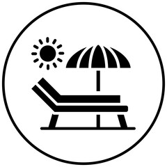 Poster - Beach Chair vector icon. Can be used for Outdoor Fun iconset.