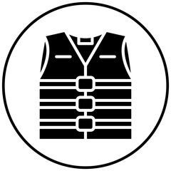 Poster - Life Jacket vector icon. Can be used for Outdoor Fun iconset.