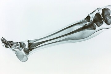 An X-Ray Image depicting the structure of a Human Ankle and Leg Bones in detail