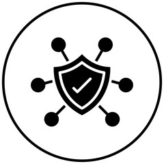 Sticker - Network Security vector icon. Can be used for Networking iconset.