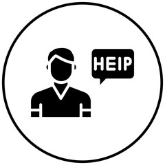 Poster - Help vector icon. Can be used for Contact Us iconset.