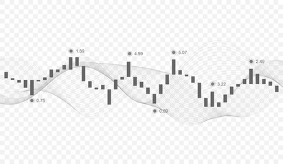 Poster - Stock market or Forex trading graph in graphic concept for financial investment or economic trends business idea design. Worldwide finance background. Vector illustration