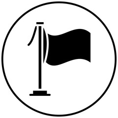 Sticker - Flag vector icon. Can be used for Hajj Pilgrimage iconset.