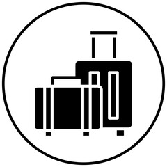 Sticker - Luggage vector icon. Can be used for Hajj Pilgrimage iconset.