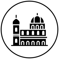 Canvas Print - Florence Cathedral vector icon. Can be used for Italy iconset.