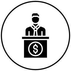 Poster - Bribed Witness vector icon. Can be used for Corruption iconset.