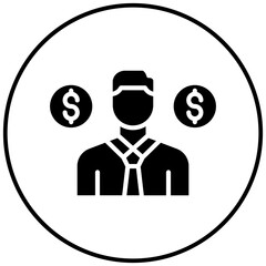 Canvas Print - Embezzlement Trail vector icon. Can be used for Corruption iconset.