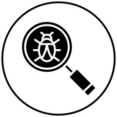 Sticker - Virus Detector vector icon. Can be used for Infectious Diseases iconset.