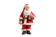 © Oratai - A traditional Santa Claus figurine wearing a red suit with white fur trim, holding a sack of gifts, isolated on a white background