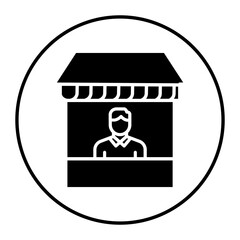 Poster - Shopkeeper vector icon. Can be used for Supermarket iconset.