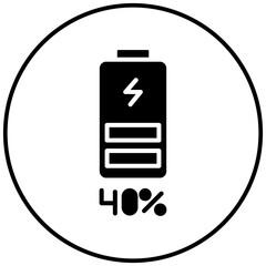 Sticker - Android Battery vector icon. Can be used for Battery and Power iconset.