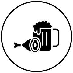 Poster - Food and Beer vector icon. Can be used for Oktoberfest iconset.