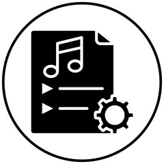 Wall Mural - Custom Music Playlist vector icon. Can be used for Bowling iconset.