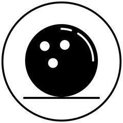 Sticker - Ball vector icon. Can be used for Bowling iconset.