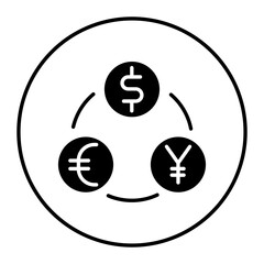 Sticker - Dollar Exchange vector icon. Can be used for Trading iconset.