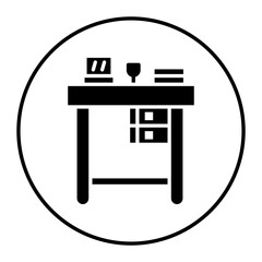 Poster - Table vector icon. Can be used for Retro iconset.