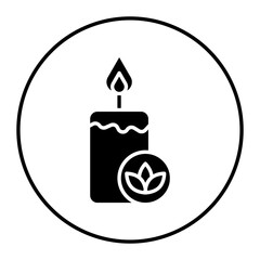 Sticker - Spa Candle vector icon. Can be used for Spa iconset.