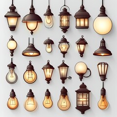 Wall Mural - light bulb icon