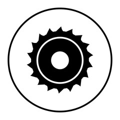 Sticker - Circular Saw vector icon. Can be used for Home Improvements iconset.