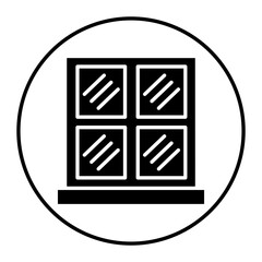 Sticker - Window Frame vector icon. Can be used for Home Improvements iconset.