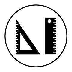 Poster - Ruler vector icon. Can be used for Home Improvements iconset.