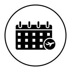 Poster - Travel Date vector icon. Can be used for Vacation Planning iconset.