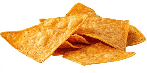 Wall Mural - snack food, stack of nacho-style potato chips, ready for consumption.