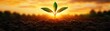 © nunoi - A glowing seed sprouting in barren soil under a sunrise, representing growth and new possibilities new beginnings, symbolism of fresh starts