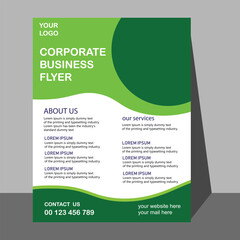 Flyer layout design, flyer mock up design, print & presentation vector, business flyer, corporate flyer, creative professional design, green flyer template, A4 size corporate flyer