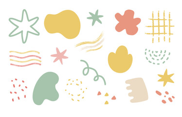 Wall Mural - Set of abstract shapes and doodles.