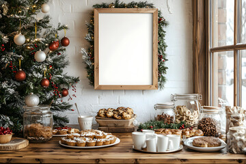 Wall Mural - christmas table setting