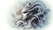 © Oxy Maru - banner illustration with abstract woman's face