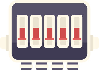 Poster - this vector illustration shows an electrical fuse box managing the power supply of a house or indust