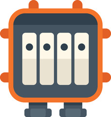 Poster - electrical fuse box, a safety device protecting electrical circuit from overload