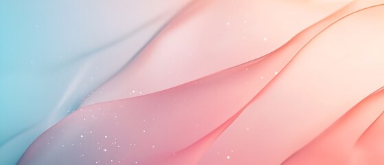 Canvas Print - Abstract pink and blue background with flowing lines and white sparkles.