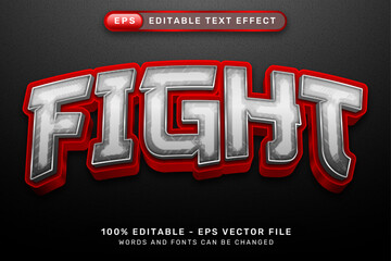 Poster - fight 3d text effect and editable text effect