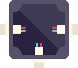 Poster - electrical junction box connecting wires for power distribution, ensuring safe and reliable electric
