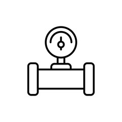 Poster - Gauge outline icons, minimalist vector illustration ,simple transparent graphic element .Isolated on white background